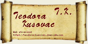 Teodora Kusovac vizit kartica